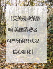 受关税政策影响 美国消费者对自身财务状况信心恶化