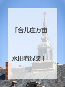 台儿庄万亩水田着绿裳