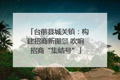 台前县城关镇：构建招商新图景 吹响招商“集结号”
