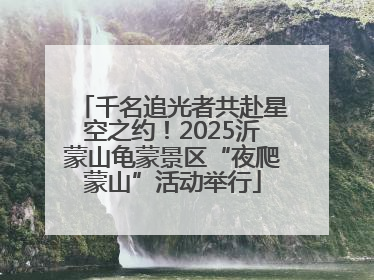 千名追光者共赴星空之约！2025沂蒙山龟蒙景区“夜爬蒙山”活动举行