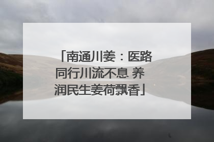 南通川姜：医路同行川流不息 养润民生姜荷飘香