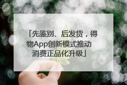 先鉴别、后发货，得物App创新模式推动消费正品化升级