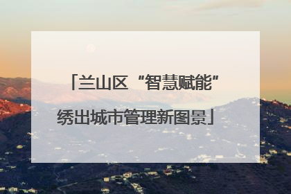 兰山区“智慧赋能”绣出城市管理新图景