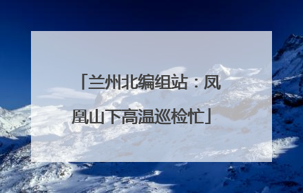 兰州北编组站：凤凰山下高温巡检忙