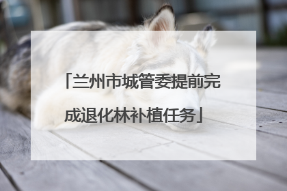 兰州市城管委提前完成退化林补植任务