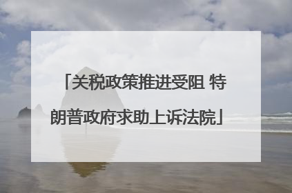 关税政策推进受阻 特朗普政府求助上诉法院