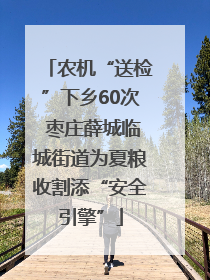 农机“送检”下乡60次 枣庄薛城临城街道为夏粮收割添“安全引擎”