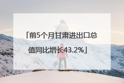 前5个月甘肃进出口总值同比增长43.2%