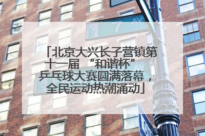 北京大兴长子营镇第十一届 “和谐杯” 乒乓球大赛圆满落幕，全民运动热潮涌动