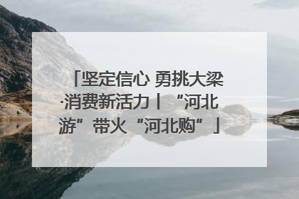 坚定信心 勇挑大梁·消费新活力丨“河北游”带火“河北购”