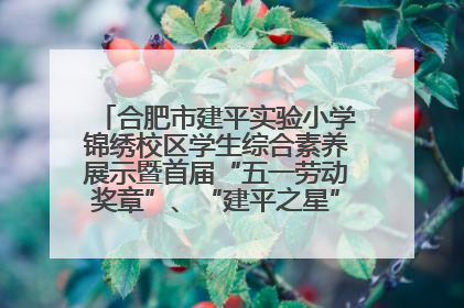 合肥市建平实验小学锦绣校区学生综合素养展示暨首届“五一劳动奖章”、“建平之星”颁奖典礼圆满举办