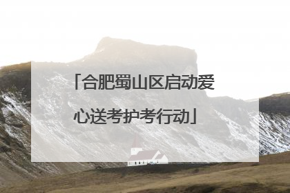 合肥蜀山区启动爱心送考护考行动