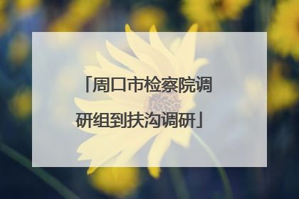 周口市检察院调研组到扶沟调研