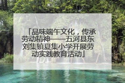 品味端午文化，传承劳动精神——五河县东刘集镇夏集小学开展劳动实践教育活动