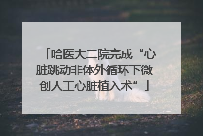 哈医大二院完成“心脏跳动非体外循环下微创人工心脏植入术”