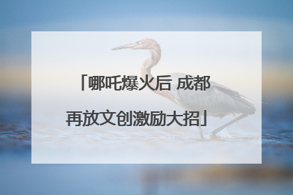 哪吒爆火后 成都再放文创激励大招