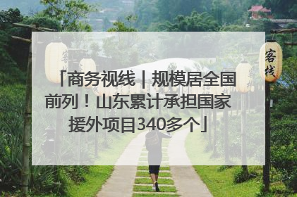 商务视线｜规模居全国前列！山东累计承担国家援外项目340多个