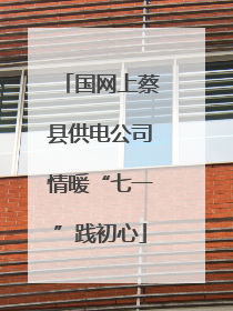 国网上蔡县供电公司情暖“七一”践初心