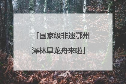 国家级非遗鄂州泽林旱龙舟来啦