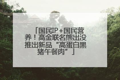 国民IP+国民营养！高金联名熊出没推出新品“高蛋白黑猪午餐肉”