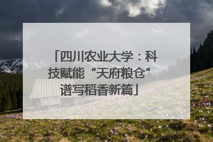 四川农业大学：科技赋能“天府粮仓”谱写稻香新篇