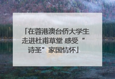 在蓉港澳台侨大学生走进杜甫草堂 感受“诗圣”家国情怀