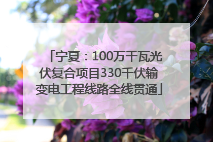 宁夏：100万千瓦光伏复合项目330千伏输变电工程线路全线贯通