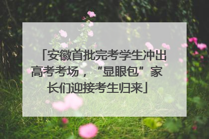 安徽首批完考学生冲出高考考场，“显眼包”家长们迎接考生归来