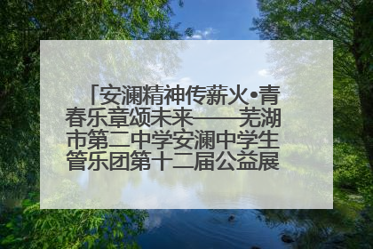安澜精神传薪火•青春乐章颂未来——芜湖市第二中学安澜中学生管乐团第十二届公益展演圆满举行
