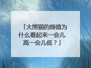大熊猫的颜值为什么看起来一会儿高一会儿低？