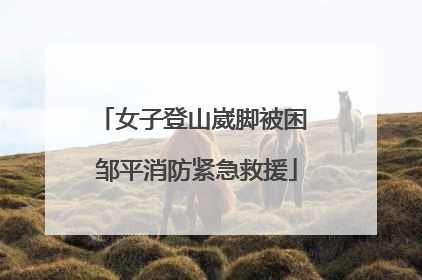 女子登山崴脚被困 邹平消防紧急救援