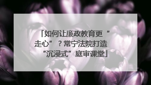如何让廉政教育更“走心”？常宁法院打造“沉浸式”庭审课堂