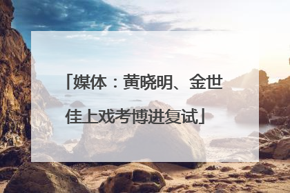 媒体：黄晓明、金世佳上戏考博进复试
