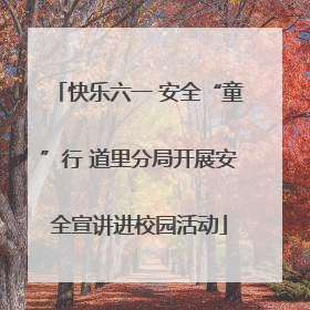 快乐六一 安全“童”行 道里分局开展安全宣讲进校园活动