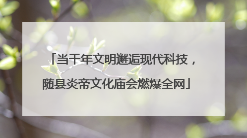 当千年文明邂逅现代科技，随县炎帝文化庙会燃爆全网