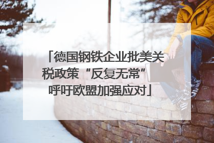 德国钢铁企业批美关税政策“反复无常” 呼吁欧盟加强应对