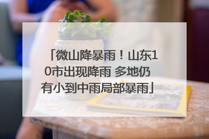微山降暴雨！山东10市出现降雨 多地仍有小到中雨局部暴雨