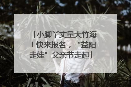 小脚丫丈量大竹海！快来报名，“益阳走娃”父亲节走起