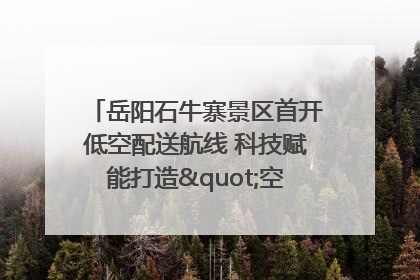 岳阳石牛寨景区首开低空配送航线 科技赋能打造"空中便利店"