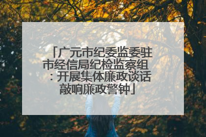 广元市纪委监委驻市经信局纪检监察组：开展集体廉政谈话 敲响廉政警钟