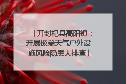 开封杞县高阳镇：开展极端天气户外设施风险隐患大排查