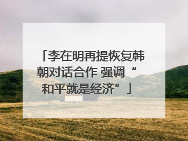 李在明再提恢复韩朝对话合作 强调“和平就是经济”