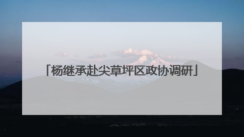 杨继承赴尖草坪区政协调研