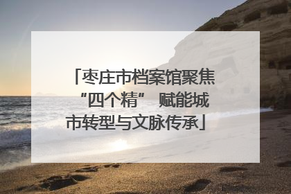 枣庄市档案馆聚焦“四个精” 赋能城市转型与文脉传承