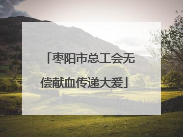 枣阳市总工会无偿献血传递大爱