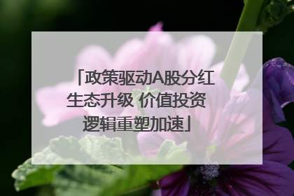 政策驱动A股分红生态升级 价值投资逻辑重塑加速