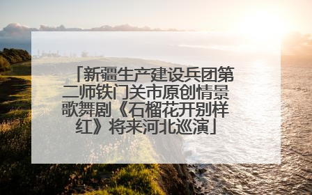 新疆生产建设兵团第二师铁门关市原创情景歌舞剧《石榴花开别样红》将来河北巡演