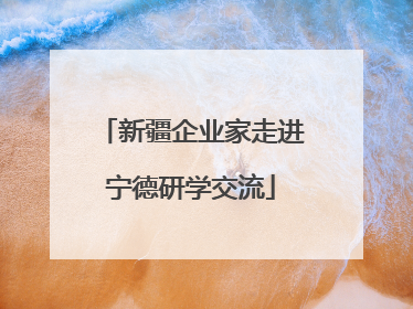 新疆企业家走进宁德研学交流