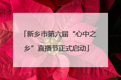新乡市第六届“心中之乡”直播节正式启动