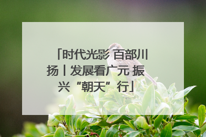 时代光影 百部川扬丨发展看广元 振兴“朝天”行
